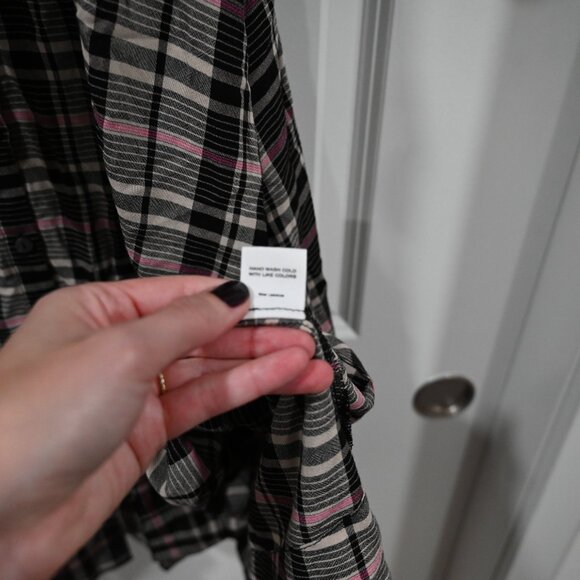 HATCH Small Alyssa Plaid Button Front Shirt Dress Midi Maternity - Picture 7 of 12